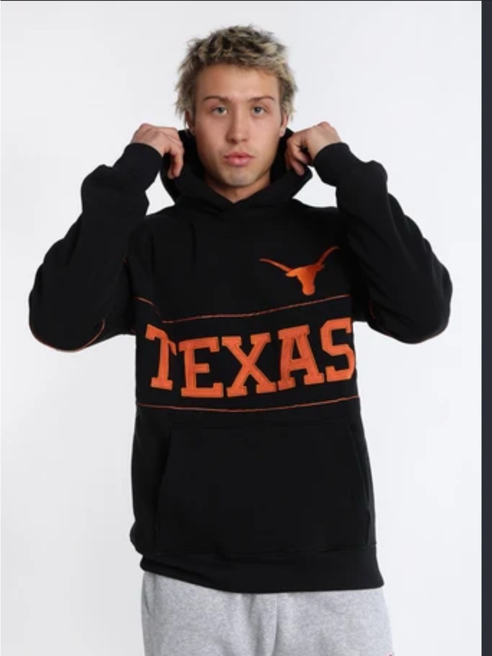 Texas Longhorns Black & Orange Pullover Hoodie Sweatshirt